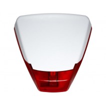 Уличный комбинированный светозвуковой проводной оповещатель красного цвета с резервным питанием